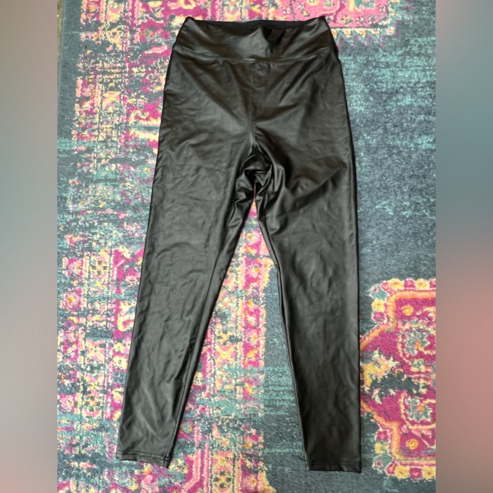 Aerie Offline brand new Black Faux Leather Pants